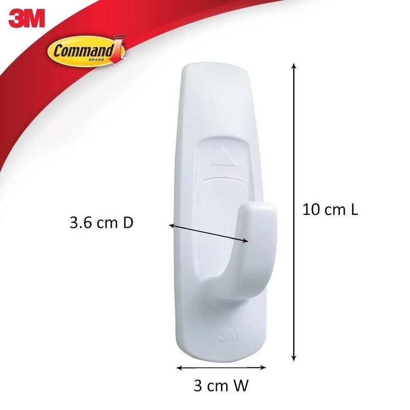 Móc dán tường kiểu vuông Command™ 17003ANZ - Chịu lực 2.2 kg - 1 cái/vỉ, , large image number null